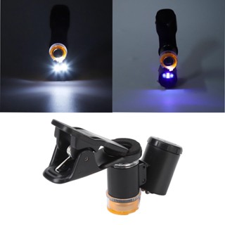  Fun IN คลิปโทรศัพท์มือถือ 60X บนกล้องจุลทรรศน์ LED Lighted Pocket Microscope สำหรับเครื่องประดับโบราณการประเมินงานหัตถกรรมและการซ่อมแซม