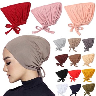 New Women Muslim Stretch Turban Cap Inner Islamic Underscarf Bonnet Modal Hat