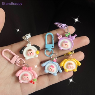 SANRIO Standhappy จี้พวงกุญแจเรซิ่น รูปการ์ตูนซานริโอ้น่ารัก สําหรับห้อยกระเป๋า หูฟัง