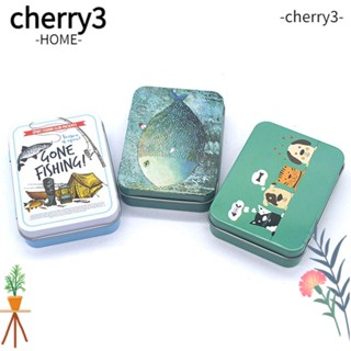 Cherry3 ขวดโหลอลูมิเนียมดีบุก หลายสไตล์ สําหรับใส่เทียนครีมบาล์ม 2 ชิ้น