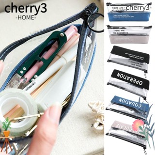 Cherry3 กระเป๋าดินสอ อเนกประสงค์ สองชั้น ความจุขนาดใหญ่