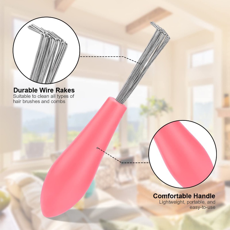 แปรงหวีผมพลาสติก ขนาดเล็ก แบบพกพา อุปกรณ์เสริม สําหรับกําจัดสิ่งสกปรก - รูปที่ 4