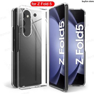 Transparent Case For Samsung Galaxy Z Fold 5 Fold5 ZFold5 5G Cover Shell Clear Ultra Thin Protective PC Case