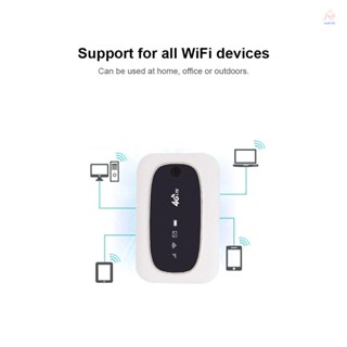 4g LTE CAT4 150M ปลดล็อกมือถือ MiFi ฮอตสปอต แบบพกพา ไร้สาย Wifi เราเตอร์ซิมการ์ด (สีดํา)