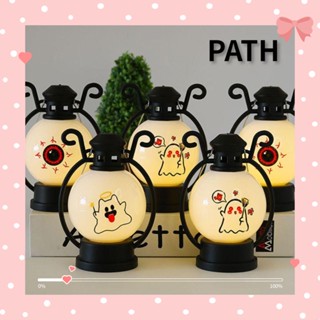 Path โคมไฟตั้งโต๊ะ LED รูปฟักทอง PP ผี แนวสร้างสรรค์ สําหรับตกแต่งปาร์ตี้ฮาโลวีน โต๊ะทํางาน ห้องนอน