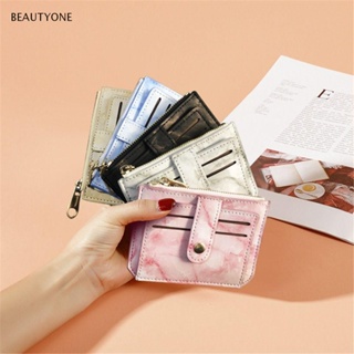 Topbeauty กระเป๋าสตางค์หนัง PU มีซิป สําหรับใส่บัตรเครดิต