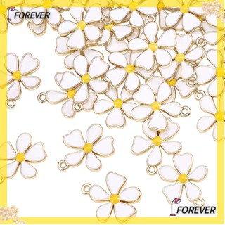 Forever จี้ดอกไม้ โลหะผสม 5 กลีบ 18*22 มม. 30 ชิ้น DIY