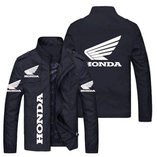 HONDA LOGO jacket motorcycle shop custom work clothes X-ADV750 CB650R CBR1000RR ADV150 CBR600RR X-ADV350 CB1100 GL1800 outdoor driving loose thin cardigan stand collar windbreaker