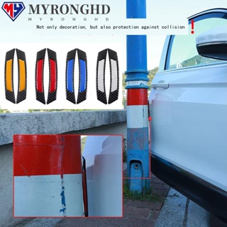 Myronghd แถบสติกเกอร์คาร์บอนไฟเบอร์ ป้องกันการชน สะท้อนแสง สําหรับตกแต่งรถยนต์ 2 ชิ้น