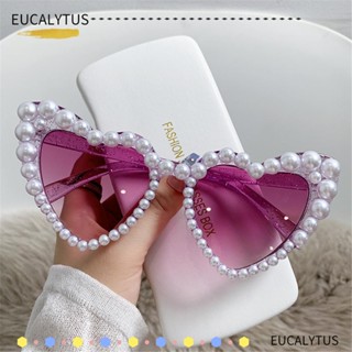 Eutus แว่นกันแดด รูปหัวใจ วิบวับ ชายหาด