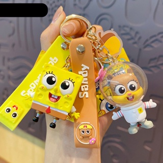 ของแท้ พวงกุญแจรถยนต์ จี้การ์ตูน SpongeBob SquarePants Pie Star น่ารัก สําหรับผู้หญิง