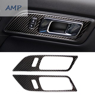 ⚡BABYCITY-TH⚡Door Panel Cover 2pcs Black Car Accessories Car Decoration Carbon Fiber⚡NEW 7