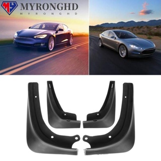 Myronghd บังโคลนล้อรถยนต์ คาร์บอนไฟเบอร์ สําหรับ Tesla Model 3y 4 ชิ้น