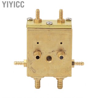 Yiyicc Dental Chair Unit Valve  Golden Metal 8 Connections Foot for Clinic