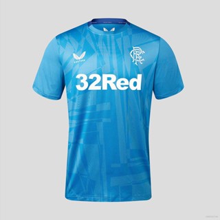 เสื้อยืดกีฬาแขนสั้น ลายทีมชาติฟุตบอล Ani 2023-2024 Rangers ชุดเหย้า สําหรับผู้ชาย