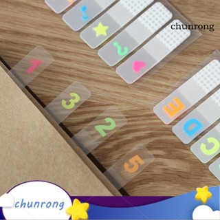 Chunrong สติกเกอร์สัญลักษณ์ตัวอักษร ตัวเลข ขนาดเล็ก 100 หน้า อุปกรณ์การเรียน กระดาษโน้ต