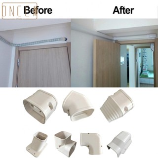 【ONCEMOREAGAIN】Cover Connection Lines PVC Wall Cap Wall Entry Cap White 135°Flat Elbow