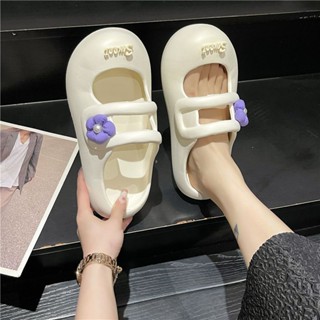 SELINE  รองเท้าแตะ รองเท้าแตะผู้หญิง crocs รองเท้าหัวโต รองเท้าผู้หญิง รองเท้าใส่ในบ้าน รองเท้าแตะผู้หญิงแฟชั่น สบาย High quality คุณภาพสูง Beautiful B90H190 37Z230910