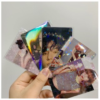 พร้อมส่ง ฟิล์มโฮโลแกรมใส CPP ป้องกันรอย สําหรับการ์ดรูปภาพ ไอดอล เกาหลี KPOP Mini 50 ชิ้น ต่อแพ็ก