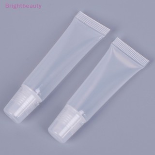 Brightbeauty หลอดพลาสติกเปล่า ขนาด 8 มล. 15 มล. สําหรับใส่ลิปกลอส บาล์ม เครื่องสําอาง 10 ชิ้น