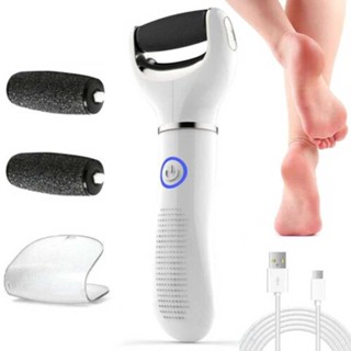  Electric rechargeable pedicure tool portable white foot exfoliator