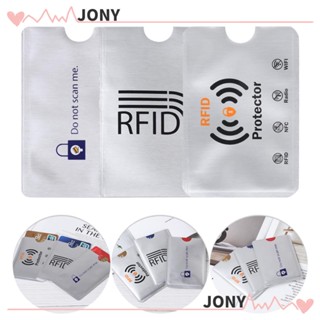 Jy1 ปลอกป้องกันการ์ด Rfid อลูมิเนียม ป้องกัน Rfid Wallet 10 ชิ้น