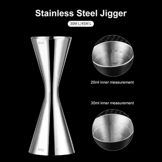 Jigger จิ๊กเก้อ สแตนเลส ขนาด 30/45ml, 30/60ml.และ ขนาด 1/2 oz.สีเงิน อย่างดี Cocktail Bar อุปกรณ์บาร์ Double Head