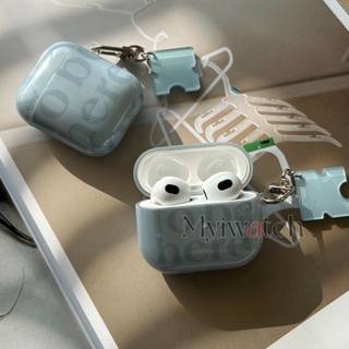 Ins เคสหูฟังบลูทูธ กันตก ลายเด็กผู้หญิงน่ารัก สีฟ้า สําหรับ Apple Airpods 1 2 3rd Pro Airpods Pro 2