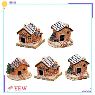 Yew บ้านจิ๋ว DIY สําหรับตกแต่งบ้าน สวน ภูมิทัศน์ ขนาดเล็ก 5 ชิ้น