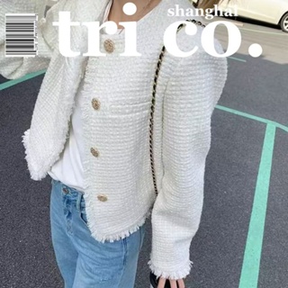 Womens short style jacket autumn new commuter high waist cropped coat spring and autumn white jacket woman