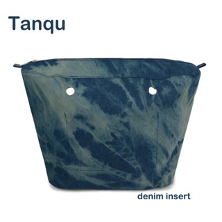 Tanqu Classic Mini ผ้าเดนิม กันน้ํา กระเป๋าด้านในผ้าเดนิม สําหรับกระเป๋า O ใส่ซับใน สําหรับ Obag กระเป๋าถือสตรี