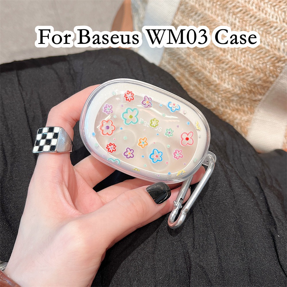 สําหรับ Baseus WM03 กรณีการ์ตูนสไตล์สดสําหรับ Baseus WM03 ปลอกหูฟังแบบนุ่มฝาครอบ