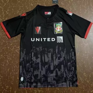 เสื้อกีฬาแขนสั้น ลายทีมชาติฟุตบอล Wrexham Two Away Jersey S-XXL 23-24 ชุดเยือน สําหรับผู้ชาย