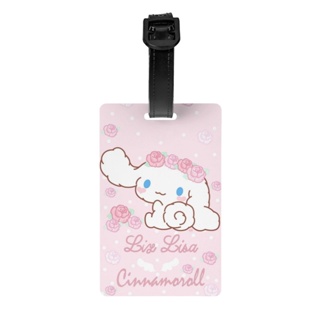 ป้ายแท็กกระเป๋าเดินทาง Pvc แบบนิ่ม ลายการ์ตูน Cinnamoroll สามารถปรับได้ สําหรับกระเป๋าเดินทาง