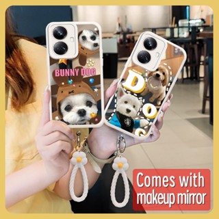 literature Makeup mirror Phone Case For OPPO Realme10 Pro+ 5G luxurious lovely trend youth Mirror surface originality interest