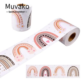 Muvako สติกเกอร์ ลายสายรุ้ง สไตล์โบฮีเมียน สําหรับตกแต่งบ้าน DIY