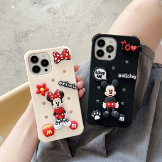 Can change the position of the cartoon Thick style silicone case for iPhone 14 เคส ไอโฟน11 กันกระแทก เคสซิลิโคน iPhone 13 12 11 Pro max xr xsmax 7 8 plus cover