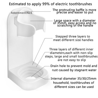 Adornmentno1 ที่วางแปรงสีฟันไฟฟ้า แบบติดผนัง สําหรับบูติกช่องปาก