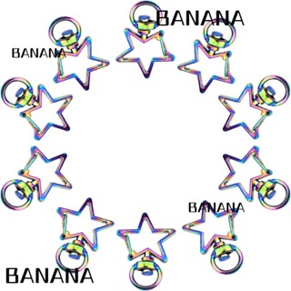 Banana1 ตะขอพวงกุญแจ รูปดาวห้าแฉก โลหะผสม 10 ชิ้น 10 ชิ้น