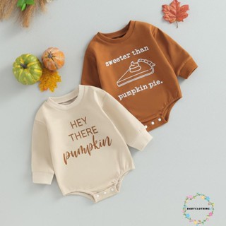 Babyclothes- ชุดรอมเปอร์ บอดี้สูท แขนยาว คอกลม พิมพ์ลายตัวอักษร ฮาโลวีน สําหรับเด็กผู้ชาย เด็กผู้หญิง