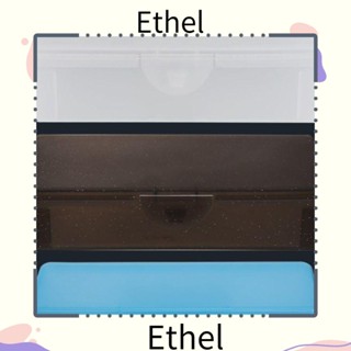 Ethel1 กล่องพลาสติกใส ทรงสี่เหลี่ยมผืนผ้า กันฝุ่น อเนกประสงค์ 7 สี 18.5*4 ซม. สําหรับจัดเก็บอะไหล่เล็บ