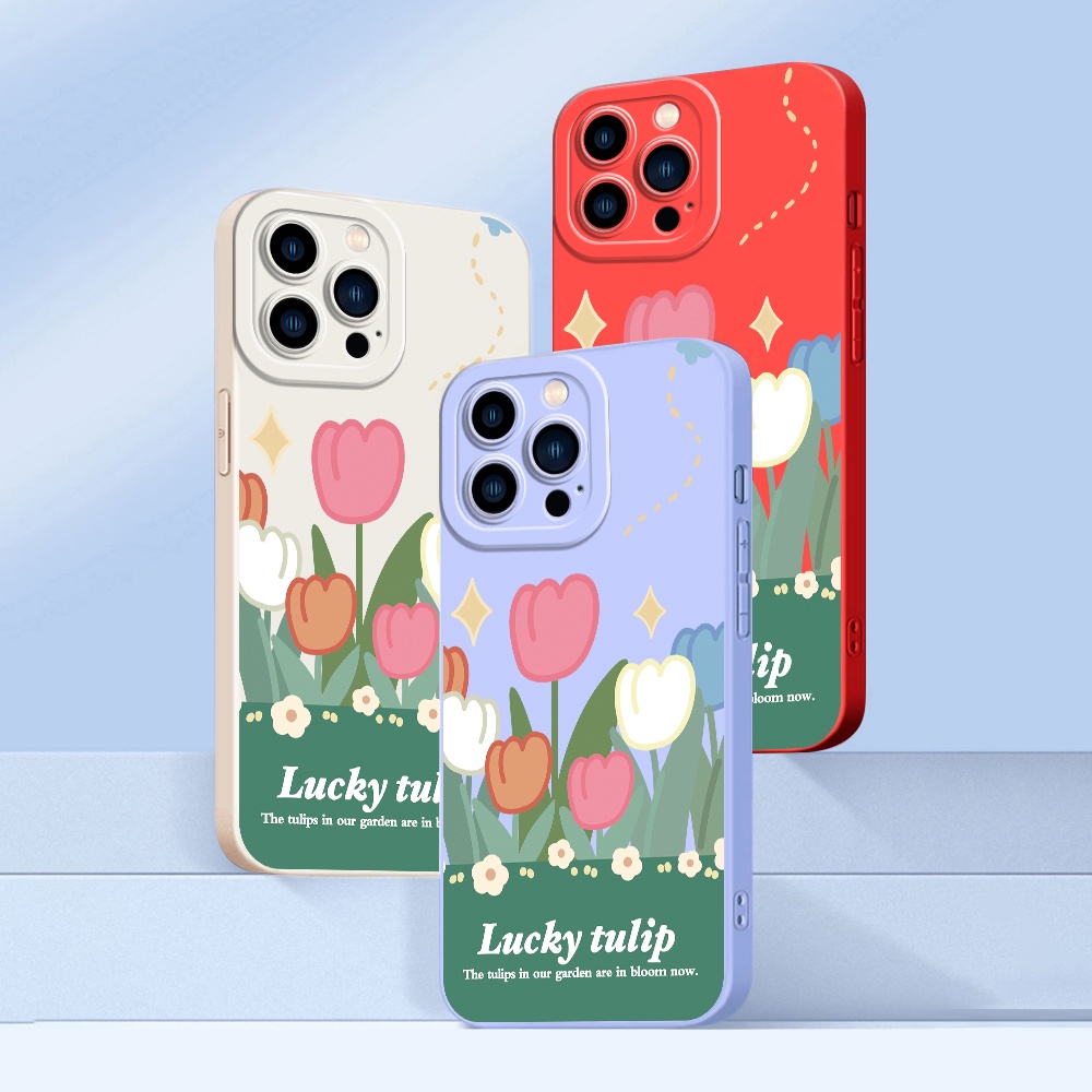 VIVO Y21 Y33S Y33T Y15S Y50 Y20 Y20S Y12S Y12A Y17 Y15 Y12 Y16 Y19 Y91C V25 V23 V23E V20 Pro 5G เคสวีโว่ Lucky Tulip เคส ราคา ถูกที่สุด ดีลบีเคเค แกลเลอรีภาพที่ 3