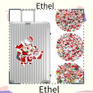 Ethel1 สติกเกอร์ ลายการ์ตูนซานตาคลอส สําหรับตกแต่งกระเป๋าเดินทาง