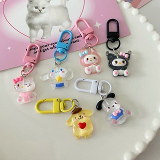 พวงกุญแจ จี้การ์ตูน Sanrio เหมาะกับคู่รัก สําหรับตกแต่งกระเป๋านักเรียน