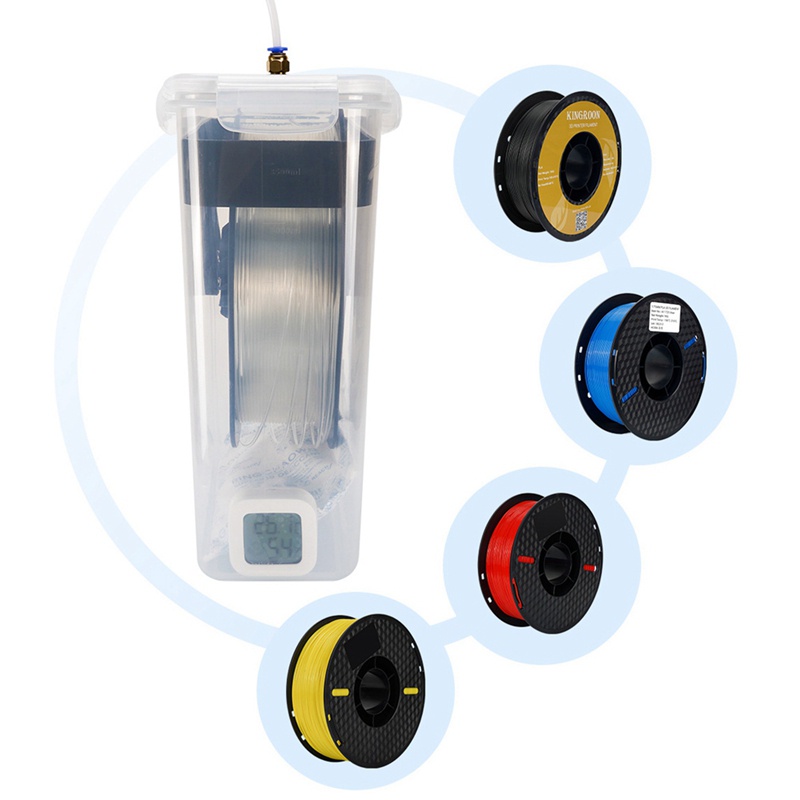 1 ชิ้น 3D การพิมพ์ Filament กล่อง 4L ถังปิดผนึก Moisture-Proof 3D เครื่องพิมพ์ PLA ถาดเตาอบอบแห้งที่สิ้นเปลือง