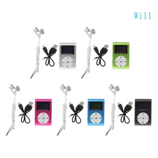 Will MX-801 เครื่องเล่นเพลง MP3 ช่องเสียบการ์ด TF หน้าจอ LCD USB ขนาดเล็ก