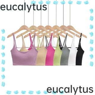 Eucalytus1 เสื้อสายเดี่ยว แขนกุด เปิดหลัง สายคล้องคอ เหมาะกับเดินชายหาด แฟชั่นฤดูร้อน สําหรับผู้หญิง