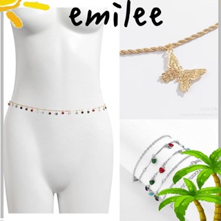 Emilee สายโซ่คล้องเอว จี้รูปผีเสื้อ หัวใจ หลากสี เครื่องประดับแฟชั่น สําหรับผู้หญิง