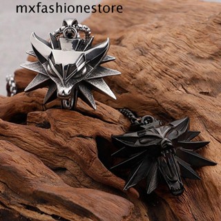 Mxfashione สร้อยคอโซ่สเตนเลส จี้รูปหัวหมาป่า สไตล์โกธิค สําหรับผู้ชาย