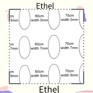 Ethel1 โซ่เค้นคอ สีทอง สีเงิน 5 7 9 มม.